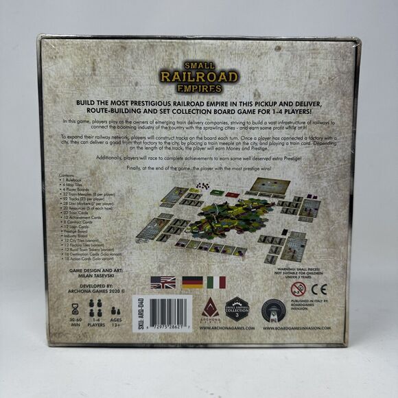 Archona Games Board Game Small Railroad Empires Box Multi - Picture 2 of 4